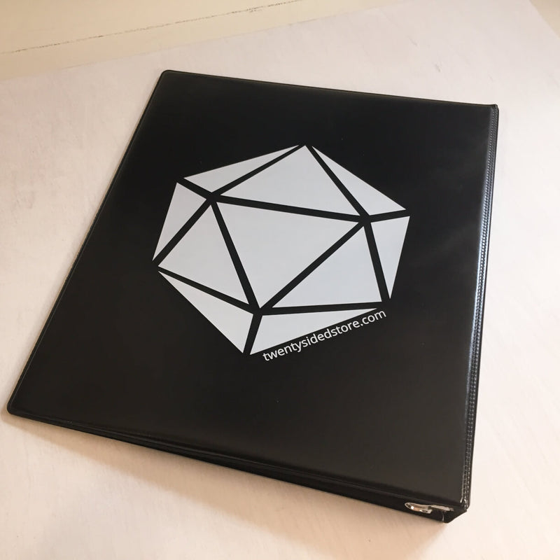 Binder Twenty Sided Logo White (9 pocket 3-ring) Black
