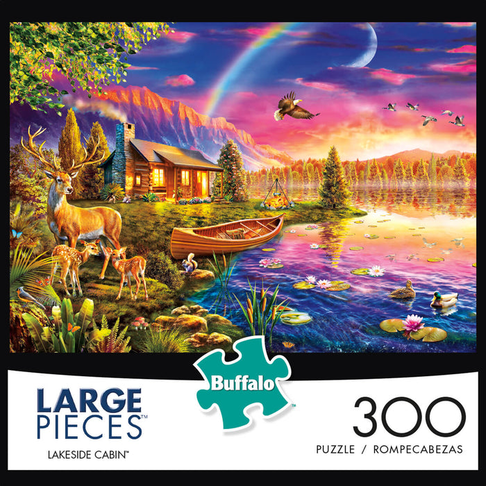 Puzzle (300pc) Large Pieces : Lakeside Cabin