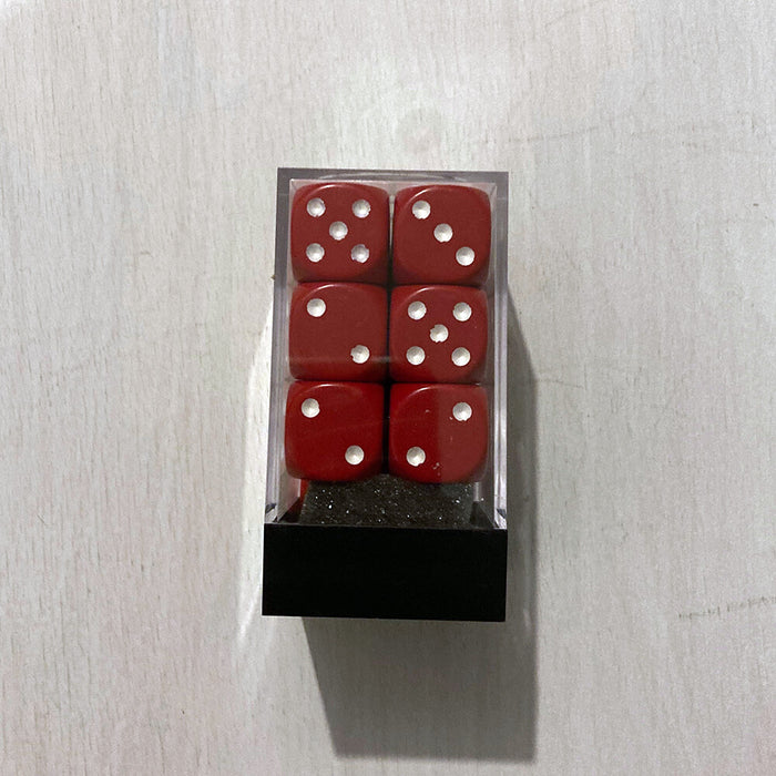 Dice Set 12d6 Opaque (16mm) 25604 Red / White