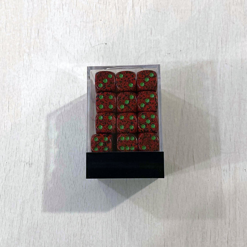 Dice Set 36d6 Speckled (12mm) 25904 Strawberry