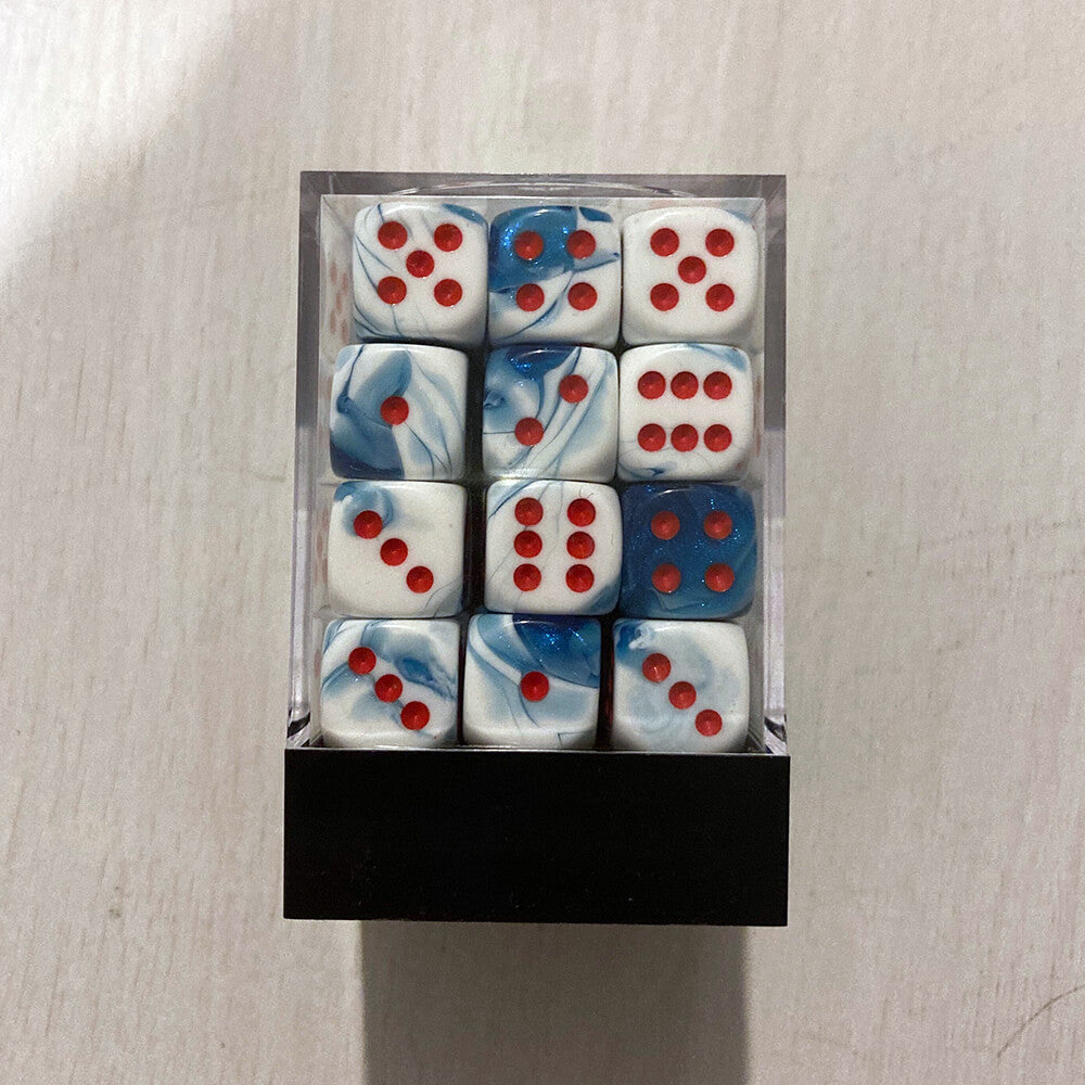 Dice Set 36d6 Gemini (12mm) 26857 Astral Blue-White / Red