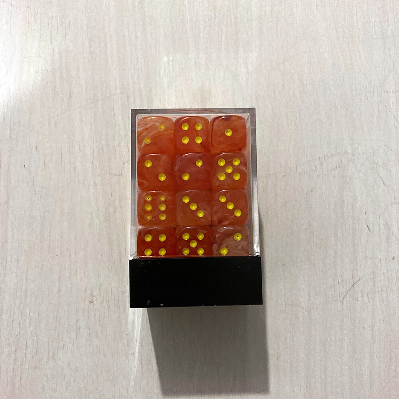 Dice Set 36d6 Ghostly Glow (12mm) 27923 Orange / Yellow