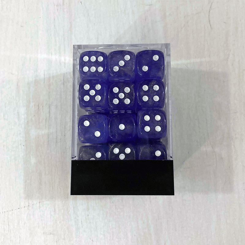 Dice Set 36d6 Borealis (12mm) 27977 Purple / White