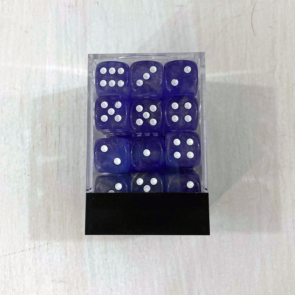 Dice Set 36d6 Borealis (12mm) 27977 Purple / White