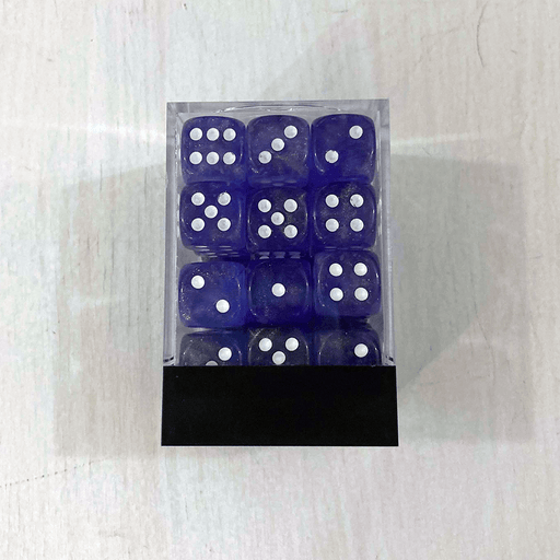 Dice Set 36d6 Borealis (12mm) 27977 Purple / White