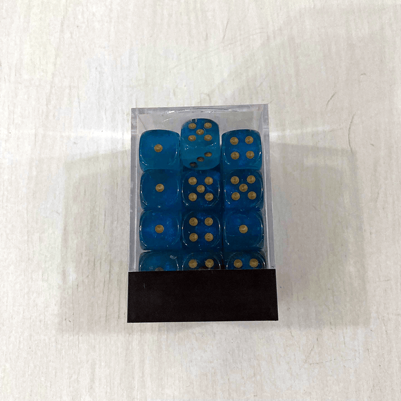 Dice Set 36d6 Borealis (12mm) 27985 Teal / Gold
