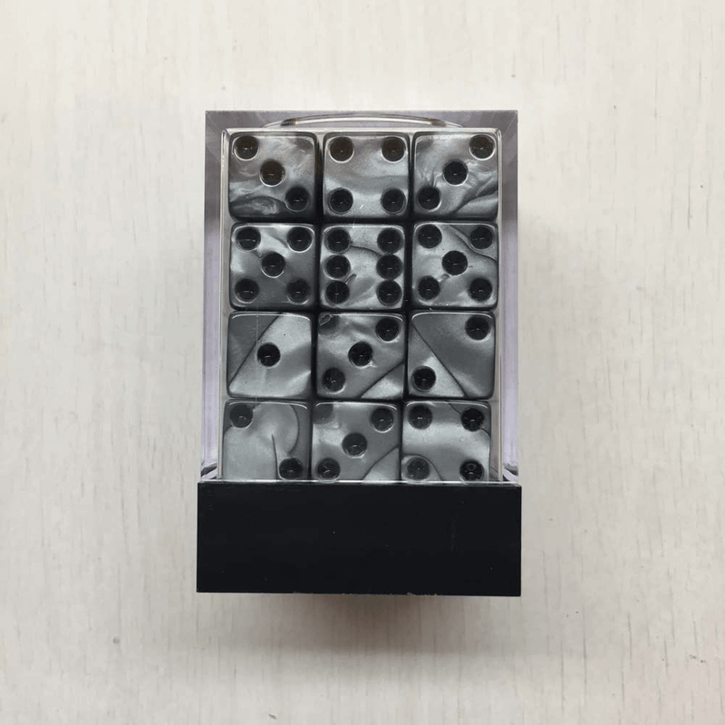 Dice Set 36d6 Olympic Pearlized (12mm) Silver