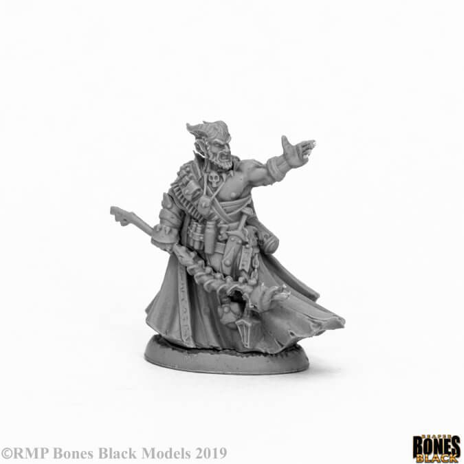 Mini - Reaper Bones Black 44052 Vatanis Hellborn Warlock (Tiefling)