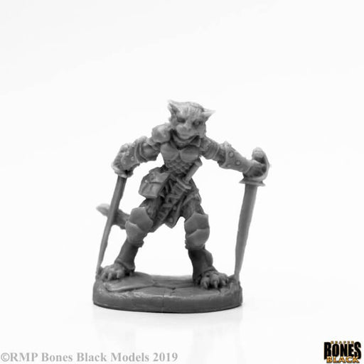 Mini - Reaper Bones Black 44118 Shadoweyes (Catfolk Rogue)