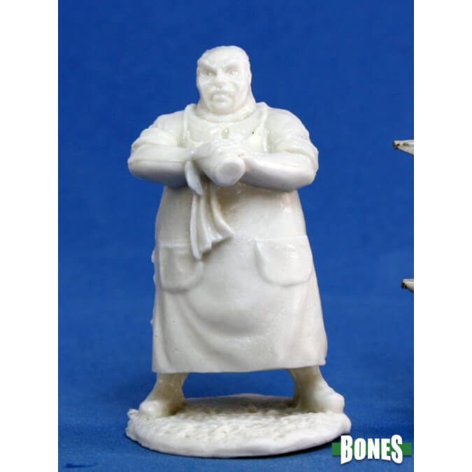 Mini - Reaper Bones Classic 77084 Townsfolk Innkeeper Barback (male)