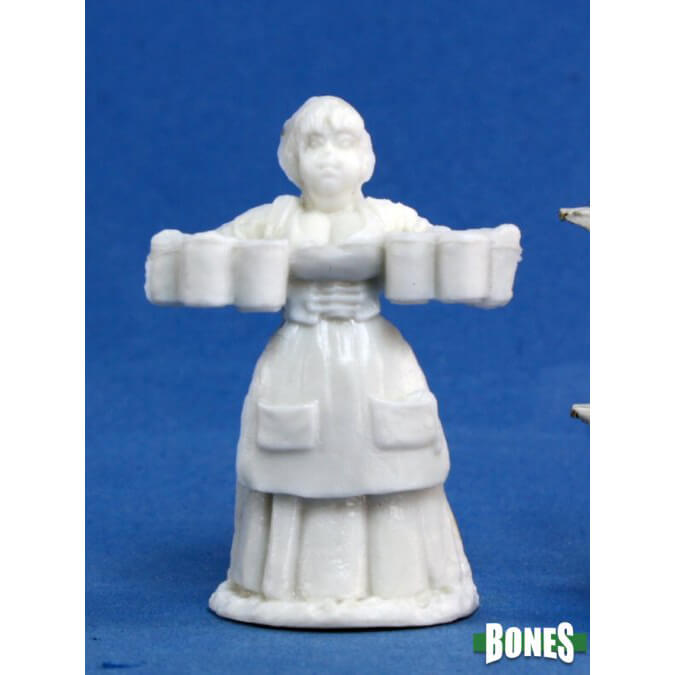 Mini - Reaper Bones Classic 77085 Townsfolk Innkeeper Server Wench (female)