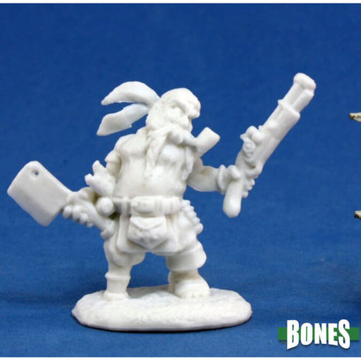 Mini - Reaper Bones 77133 Gruff Grimecleaver Dwarf Pirate (Male)