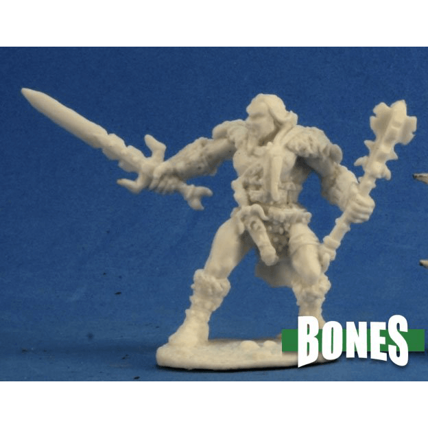 Mini - Reaper Bones 77219 Grundor (Human Barbarian)