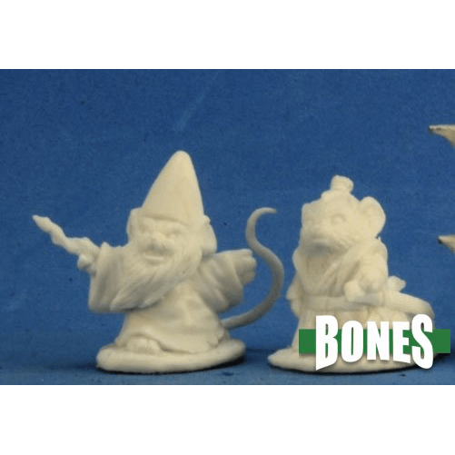 Mini - Reaper Bones 77288 Mousling Sorcerer and Samurai