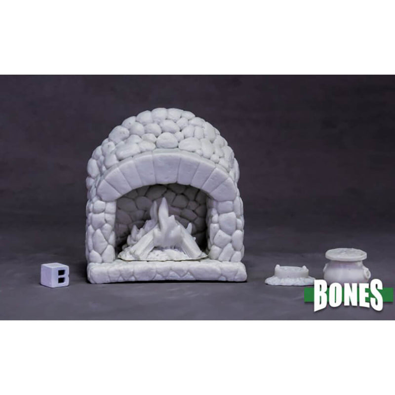 Mini - Reaper Bones Classic 77617 Fireplace Hearth with Kettle