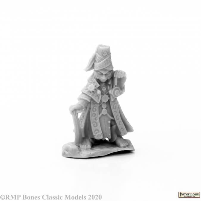 Mini - Reaper Bones 89053 Meligaster Iconic Mesmerist (Halfling Wizard)