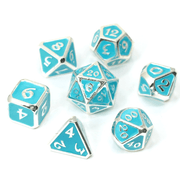 Dice 7-set Metal Mythica (16mm) After Dark Neon Rain