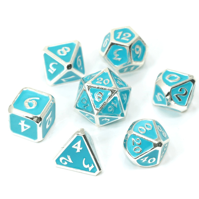 Dice 7-set Metal Mythica (16mm) After Dark Neon Rain