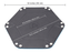Dice Tray (10x12in) Hex Leather Black / Velvet Gray