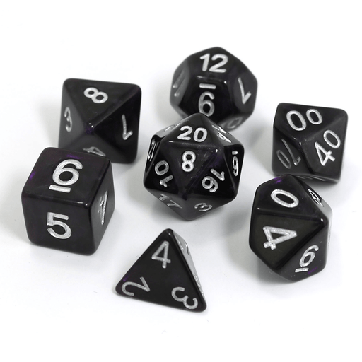 Dice 7-Set Glimmer (16mm) Amethyst