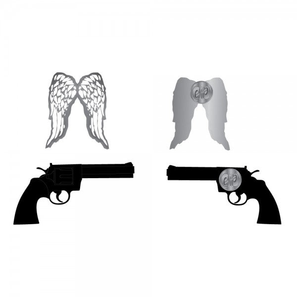 Walking Dead Pin Set : Angel & Revolver