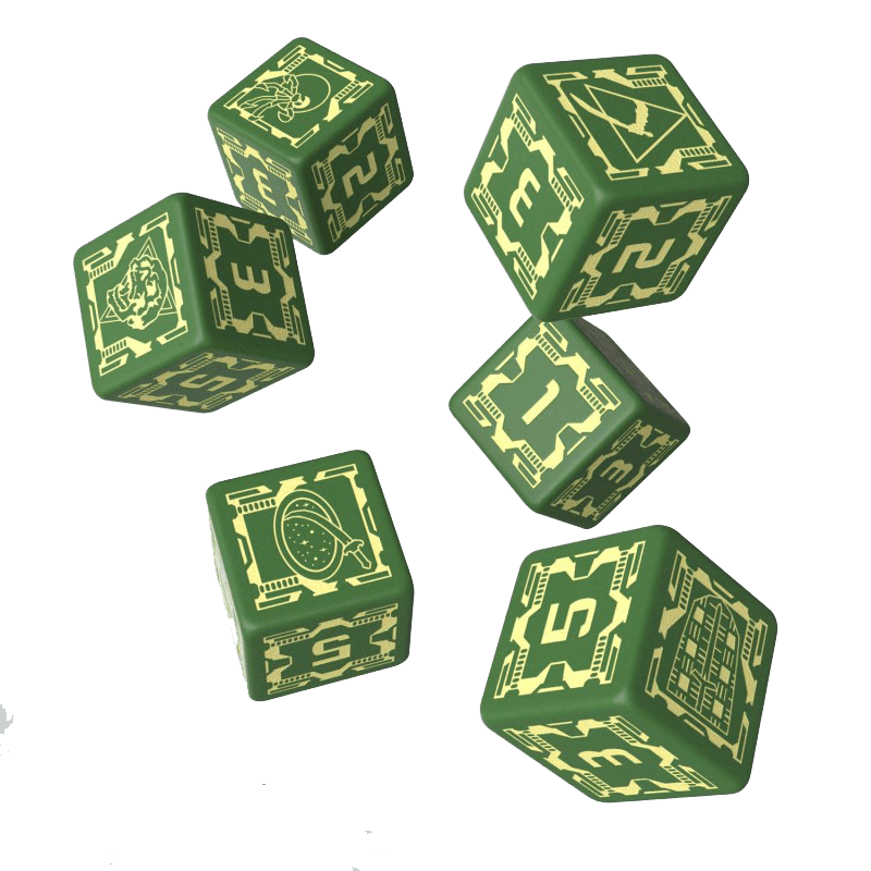 Dice Set 6d6 Battletech (16mm) House Liao