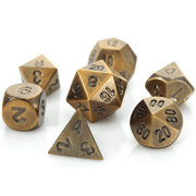 Dice 7-set Metal Classic (16mm) Battleworn Bronze
