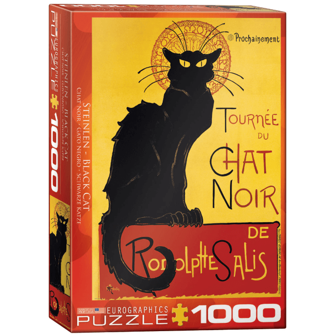 Puzzle (1000pc) Black Cat by T.A. Steinlen