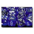 Dice Set 12d6 Translucent (16mm) 23606 Blue / White