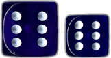 Dice Set 12d6 Translucent (16mm) 23606 Blue / White