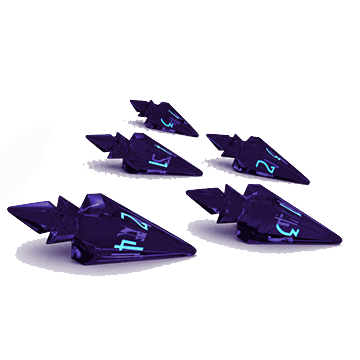 Bolt Dice Set (5d4) Violet Storm w/ Lightning