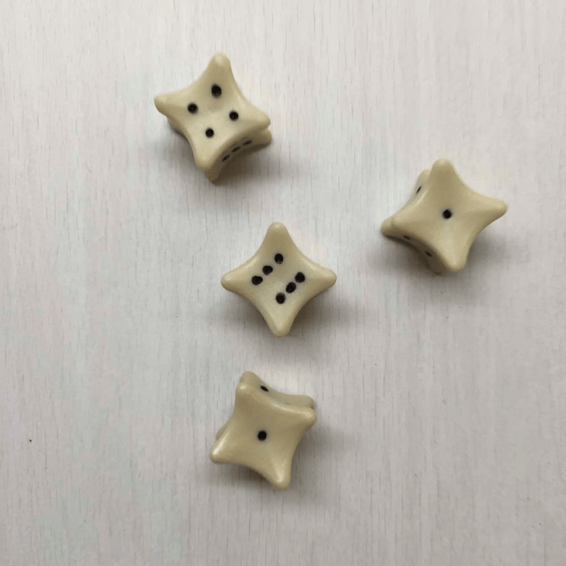 Polyhedral Dice d6 (16mm) Bone