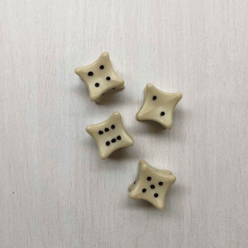 Polyhedral Dice d6 (16mm) Bone