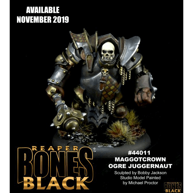 Mini - Reaper Bones Black 44011 Maggotcrown Ogre Juggernaut (Warforged)