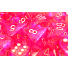 Dice 7-set Borealis (16mm) 27404 Pink / Silver
