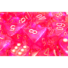 Dice Set 12d6 Borealis (16mm) 27604 Pink / Silver