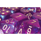 Dice Set 12d6 Borealis (16mm) 27667 Royal Purple / Gold