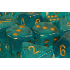 Dice 7-set Borealis (16mm) 27486 Teal / Gold