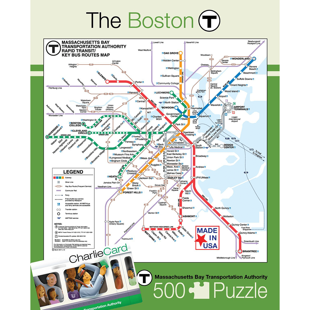 Puzzle (500pc) Map : Boston Transit