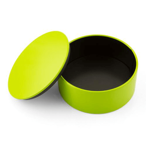 Boxie Minibox Round Tin : Spring Green / Black