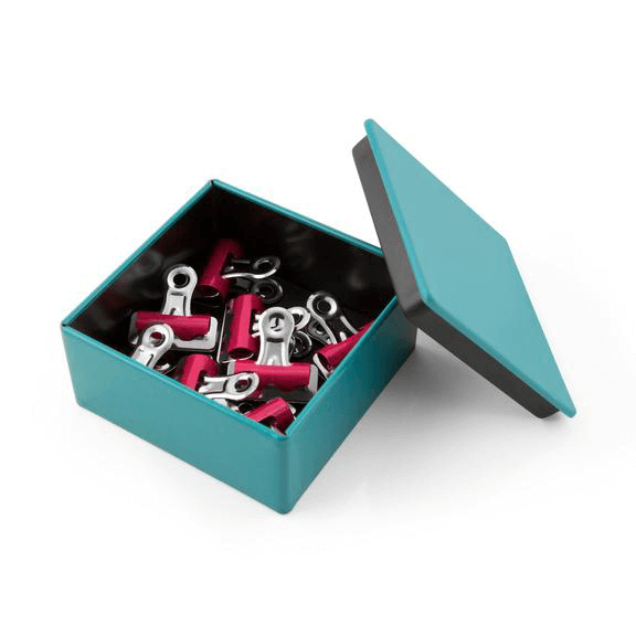 Boxie Minibox Square Tin : Blue / Black