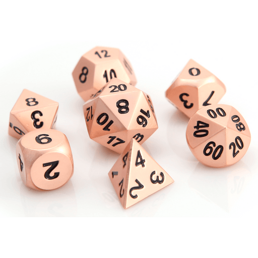 Dice 7-set Metal Classic (16mm) Brilliant Copper