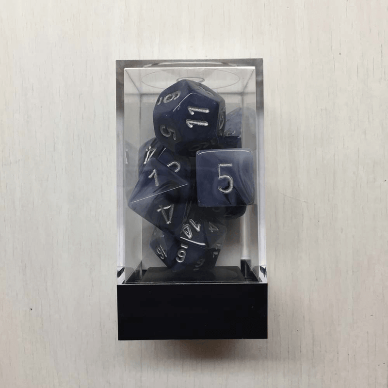 Dice 7-set Phantom (16mm) 27488 Black / Silver