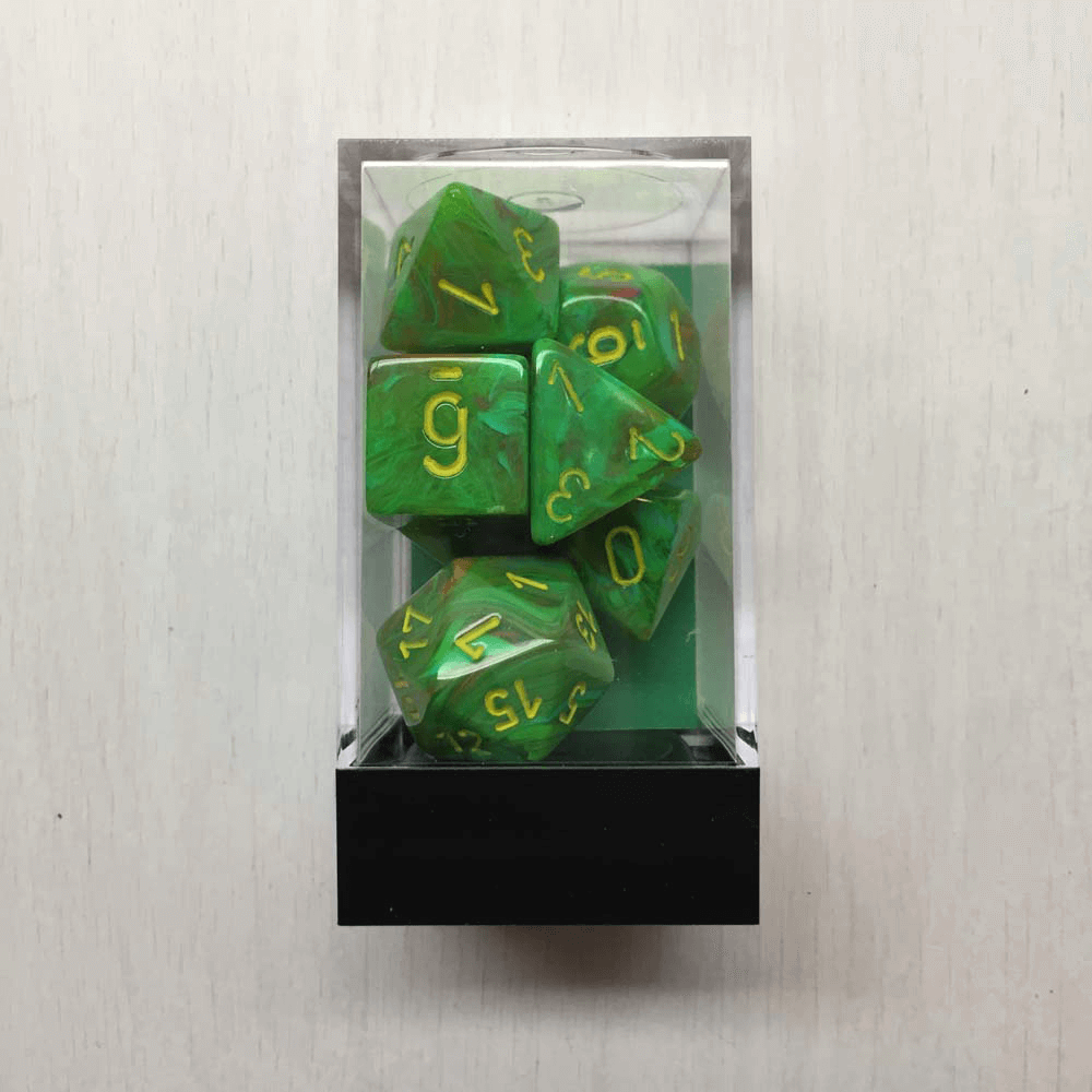 Dice 7-set Vortex (16mm) 27515 Slime / Yellow