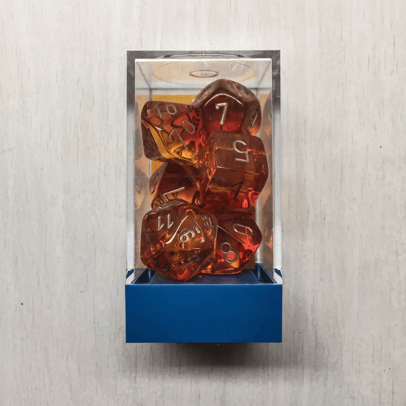 Dice 7-set Gemini (16mm) 30024 Red-Yellow / Gold