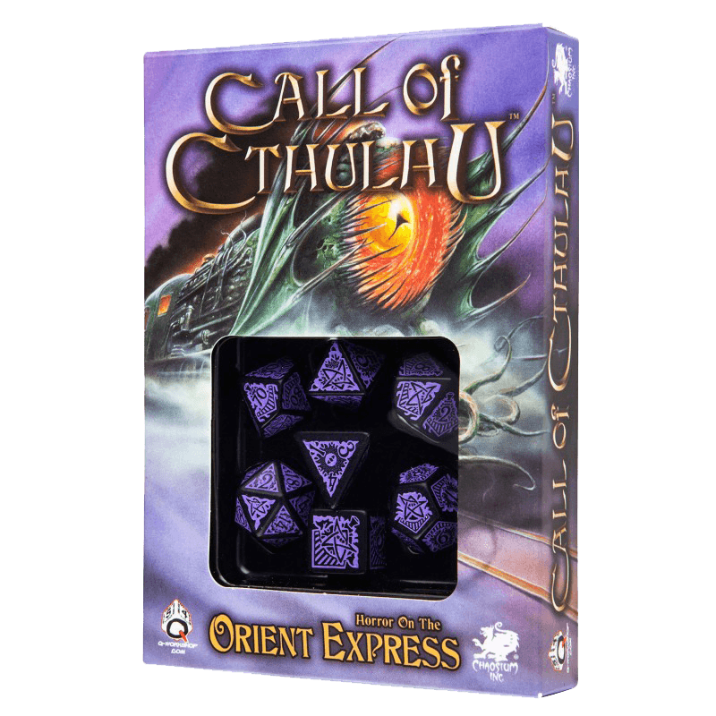 Dice 7-set Call of Cthulhu (16mm) Orient Express Black / Purple