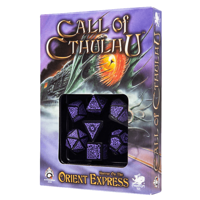 Dice 7-set Call of Cthulhu (16mm) Orient Express Black / Purple
