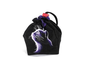 Dice Bag Glow in the Dark (4x4x6in) Cat : Black