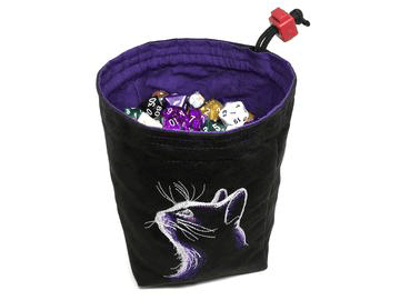 Dice Bag Glow in the Dark (4x4x6in) Cat : Black