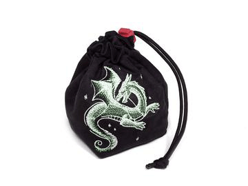 Dice Bag Glow in the Dark (4x4x6in) Celestial Dragon : Black